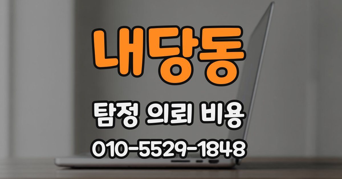 내당동 탐정 의뢰 비용