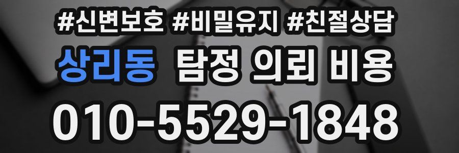 상리동 탐정 의뢰 비용