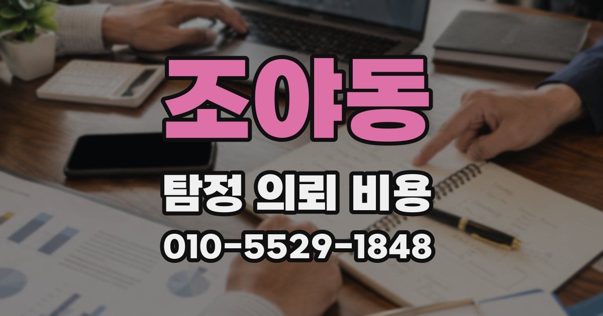 조야동 탐정 의뢰 비용