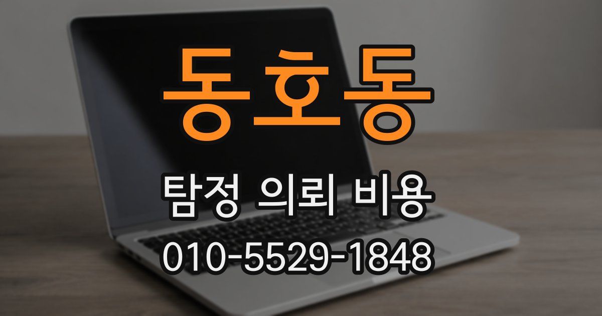 동호동 탐정 의뢰 비용