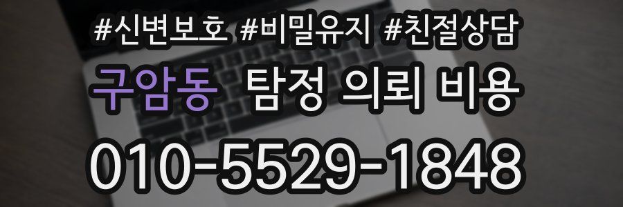 구암동 탐정 의뢰 비용