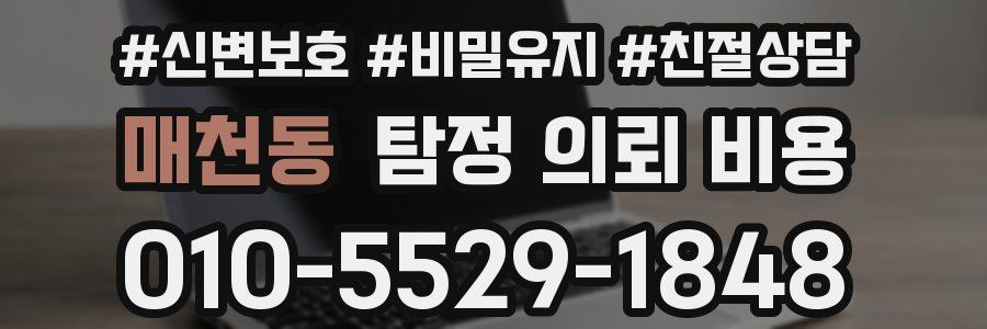 매천동 탐정 의뢰 비용