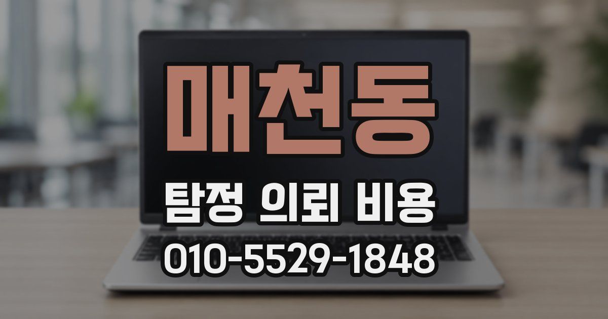 매천동 탐정 의뢰 비용