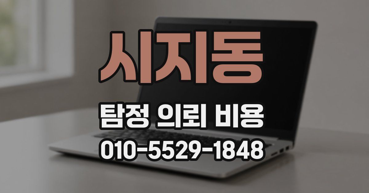 시지동 탐정 의뢰 비용