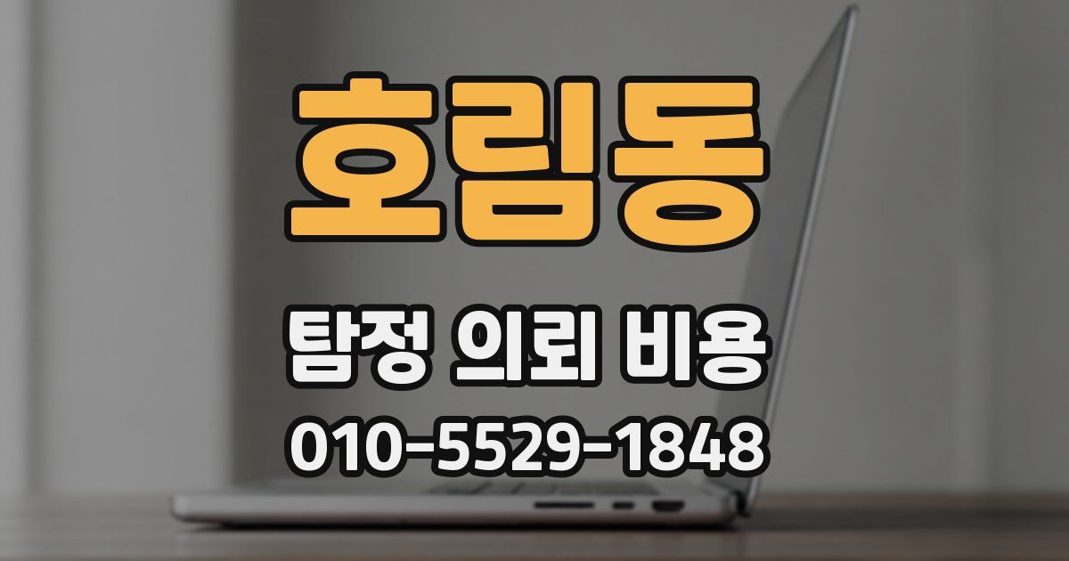호림동 탐정 의뢰 비용