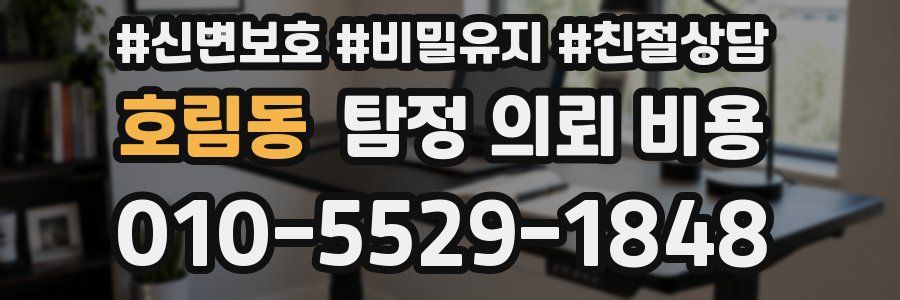 호림동 탐정 의뢰 비용
