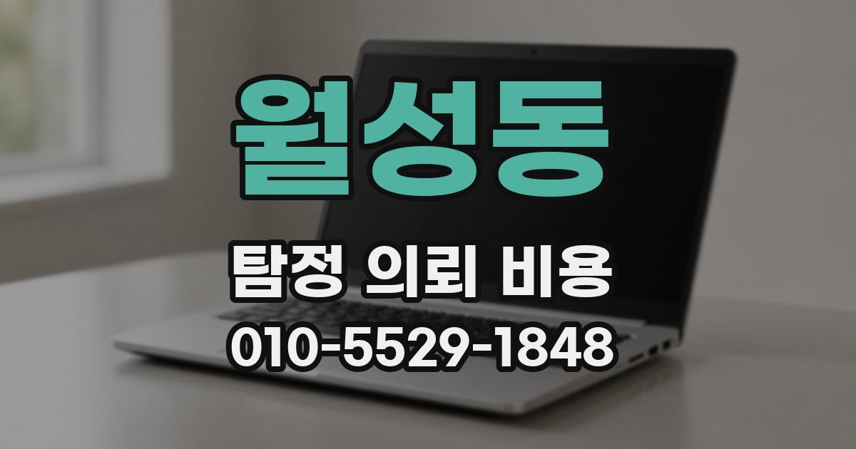 월성동 탐정 의뢰 비용