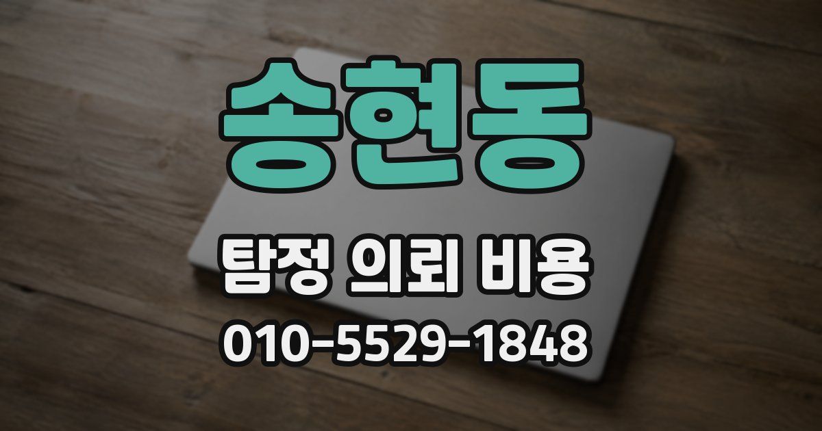 송현동 탐정 의뢰 비용