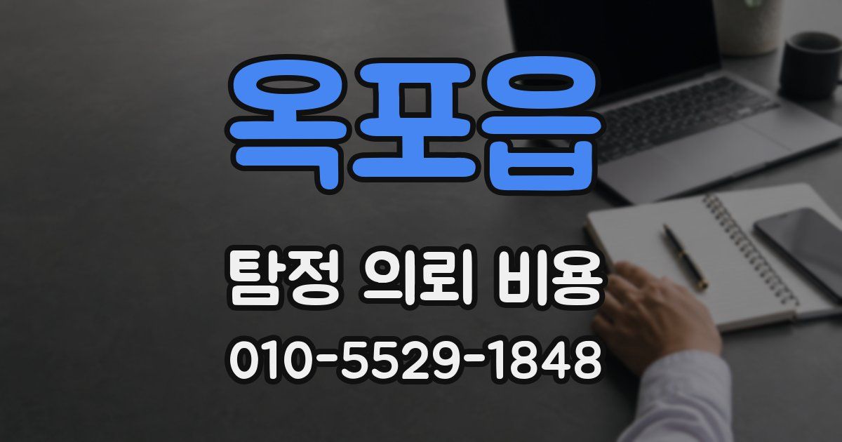 옥포읍 탐정 의뢰 비용