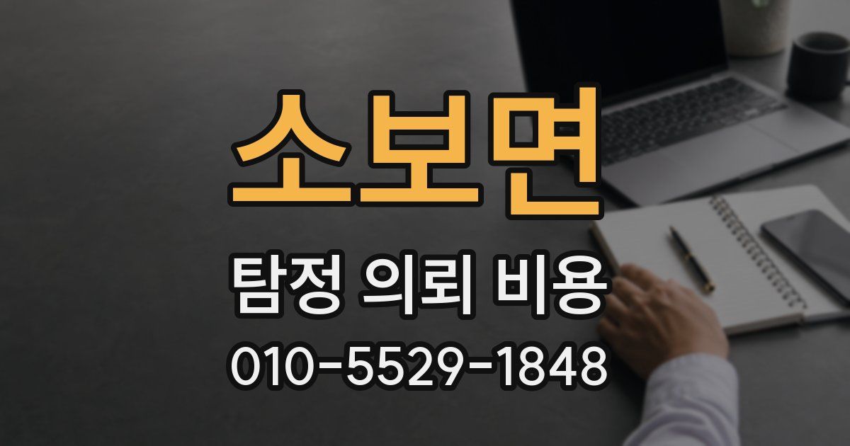 소보면 탐정 의뢰 비용