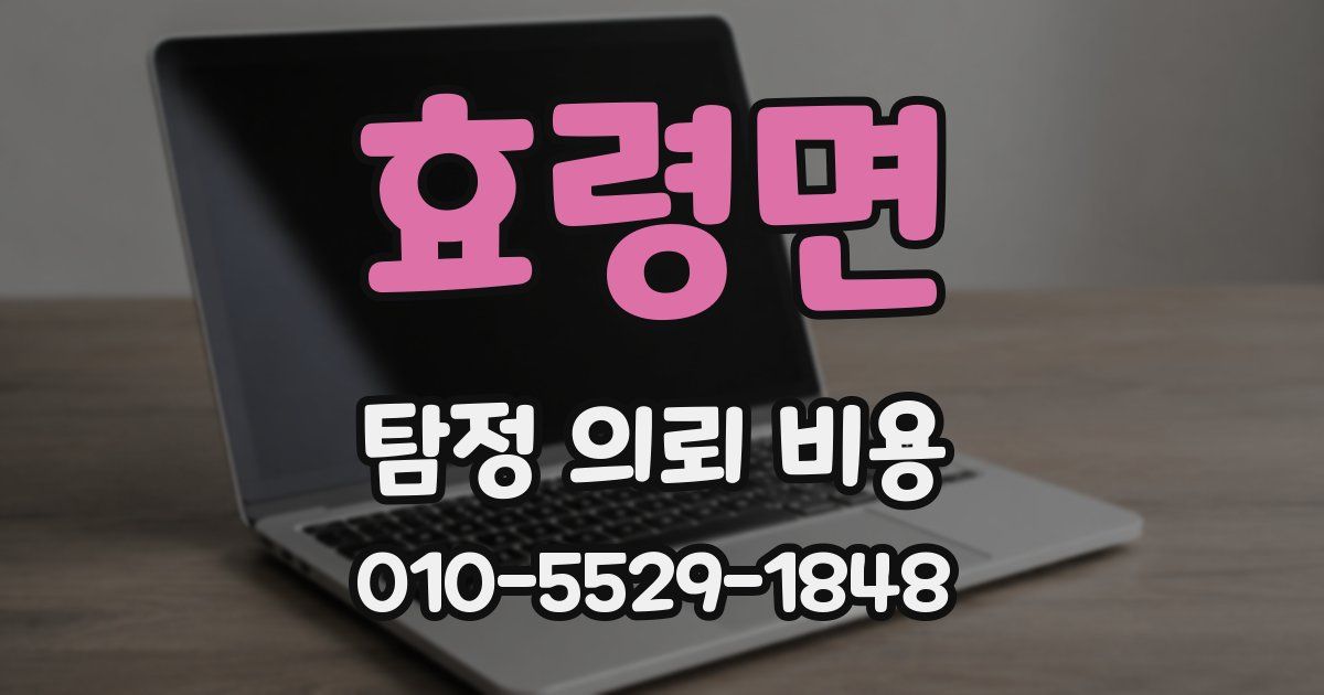 효령면 탐정 의뢰 비용