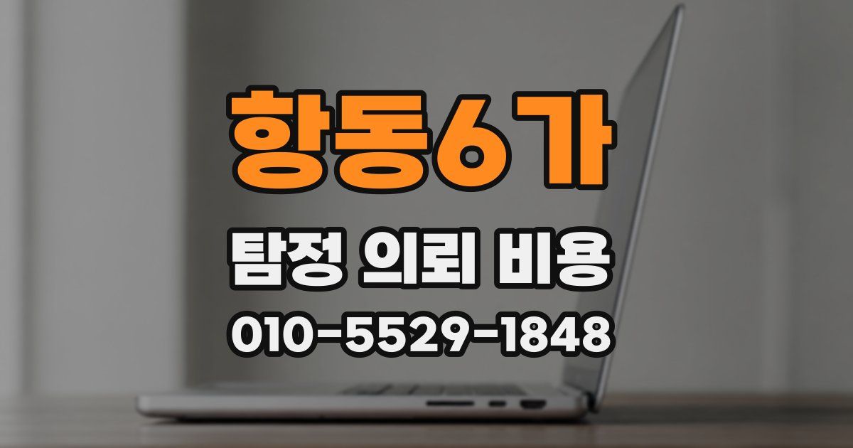 항동6가 탐정 의뢰 비용
