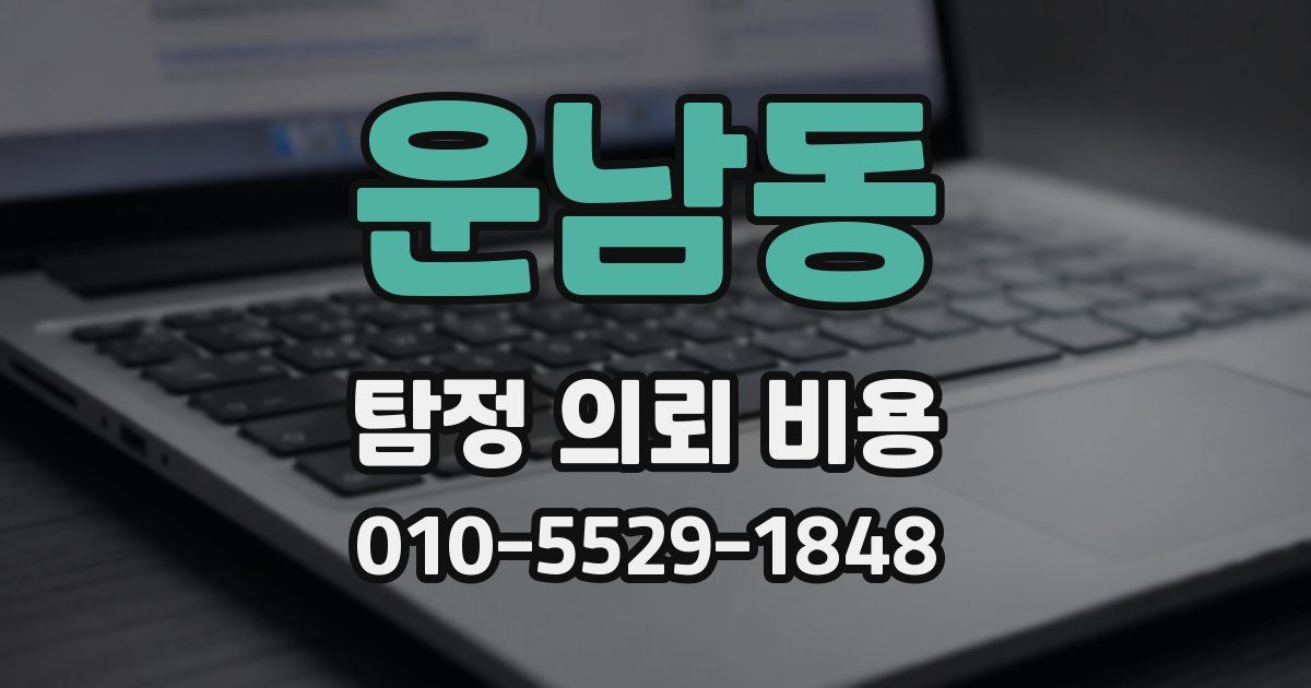 운남동 탐정 의뢰 비용