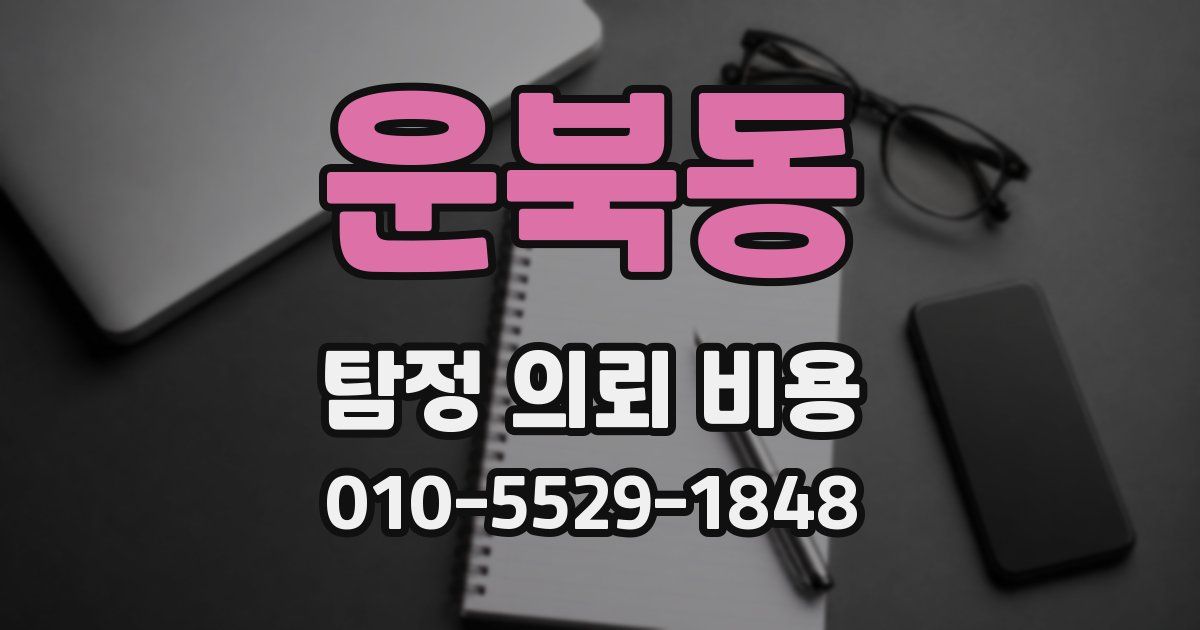 운북동 탐정 의뢰 비용
