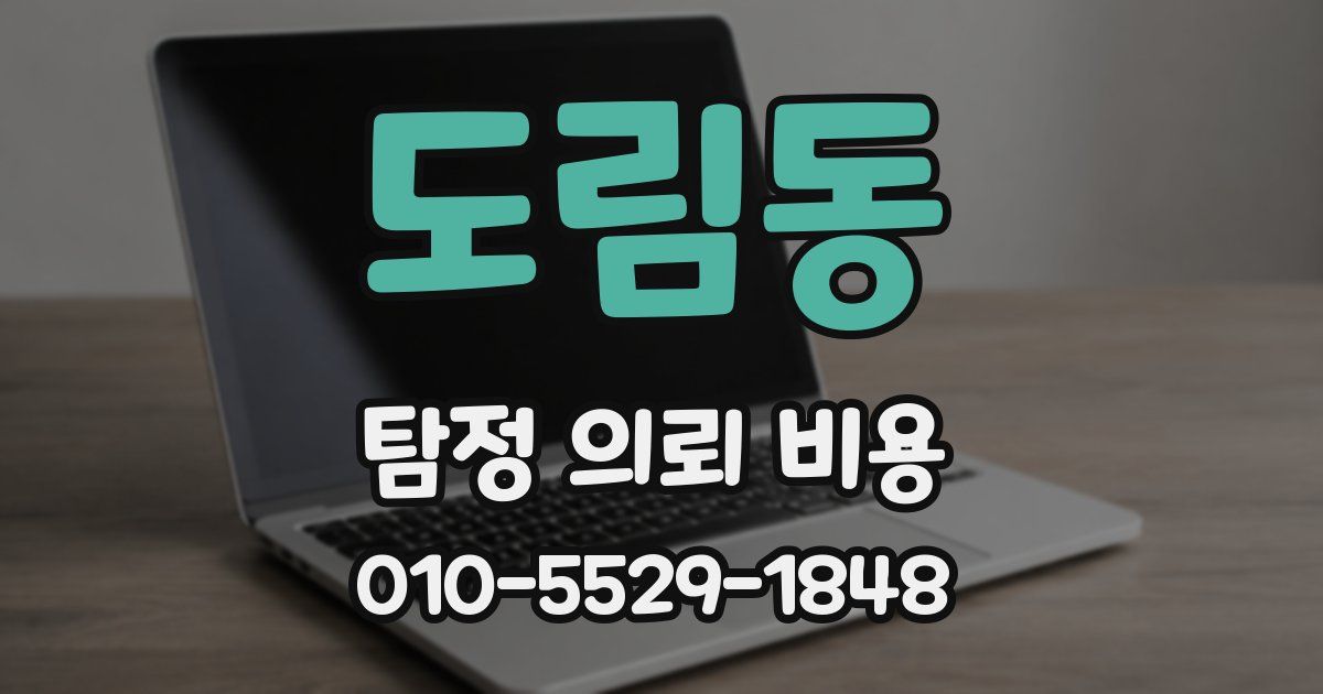 도림동 탐정 의뢰 비용