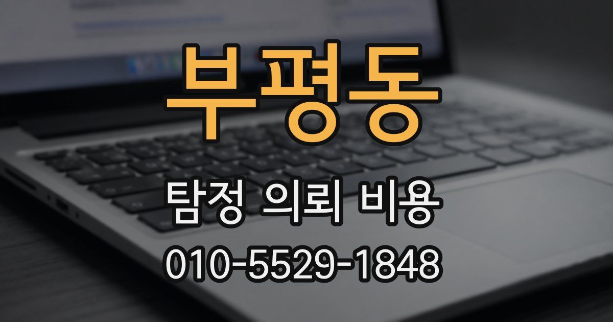 부평동 탐정 의뢰 비용