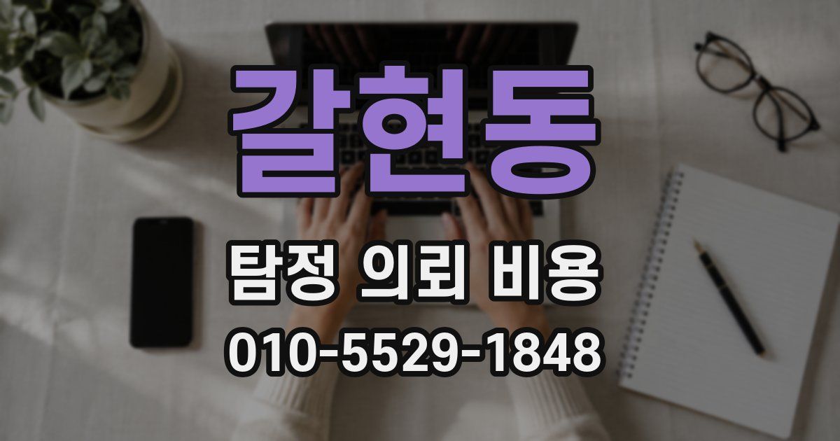 갈현동 탐정 의뢰 비용