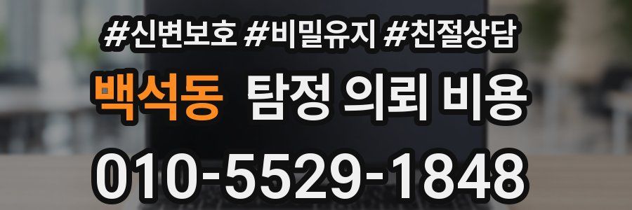 백석동 탐정 의뢰 비용