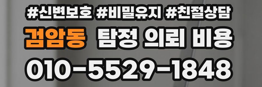 검암동 탐정 의뢰 비용