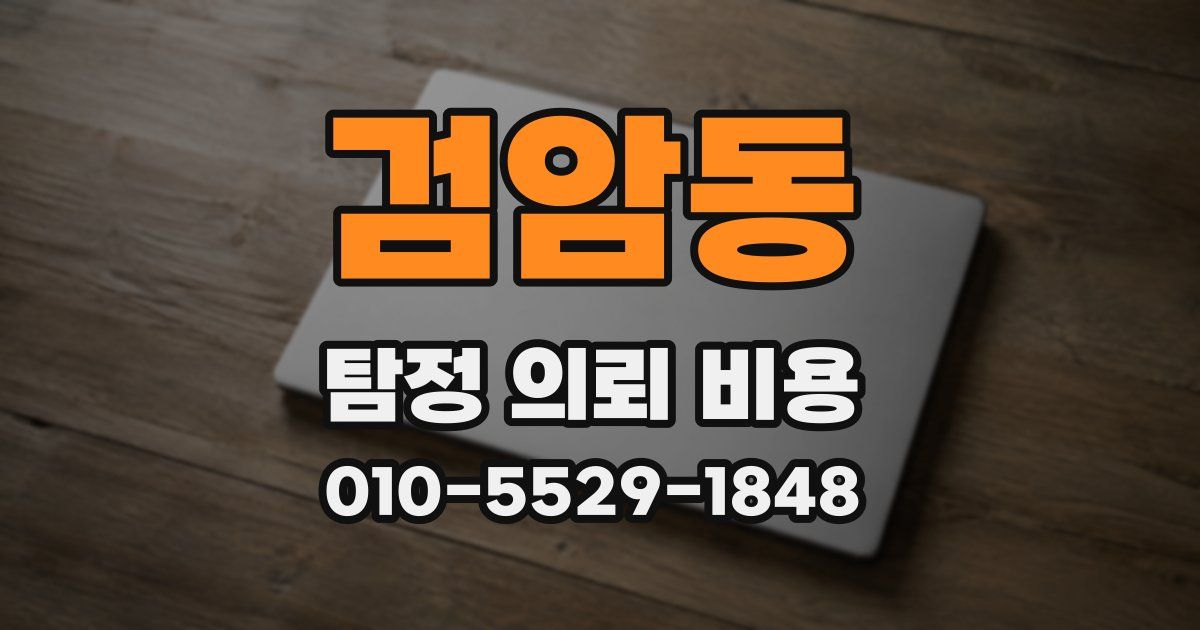 검암동 탐정 의뢰 비용