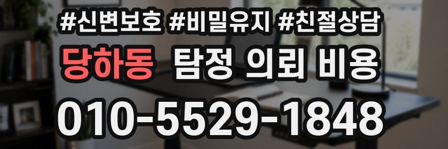 당하동 탐정 의뢰 비용