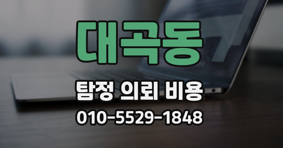 대곡동 탐정 의뢰 비용