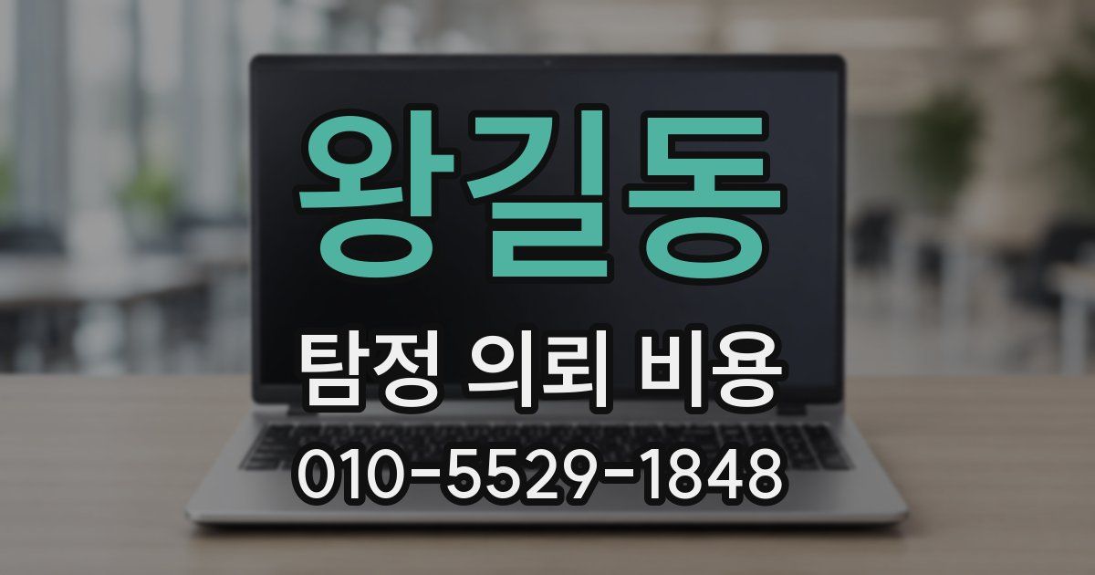 왕길동 탐정 의뢰 비용