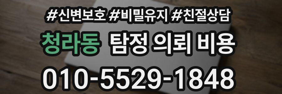 청라동 탐정 의뢰 비용