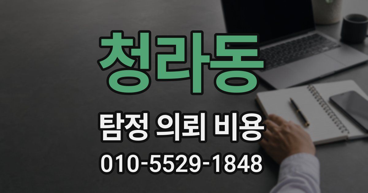 청라동 탐정 의뢰 비용