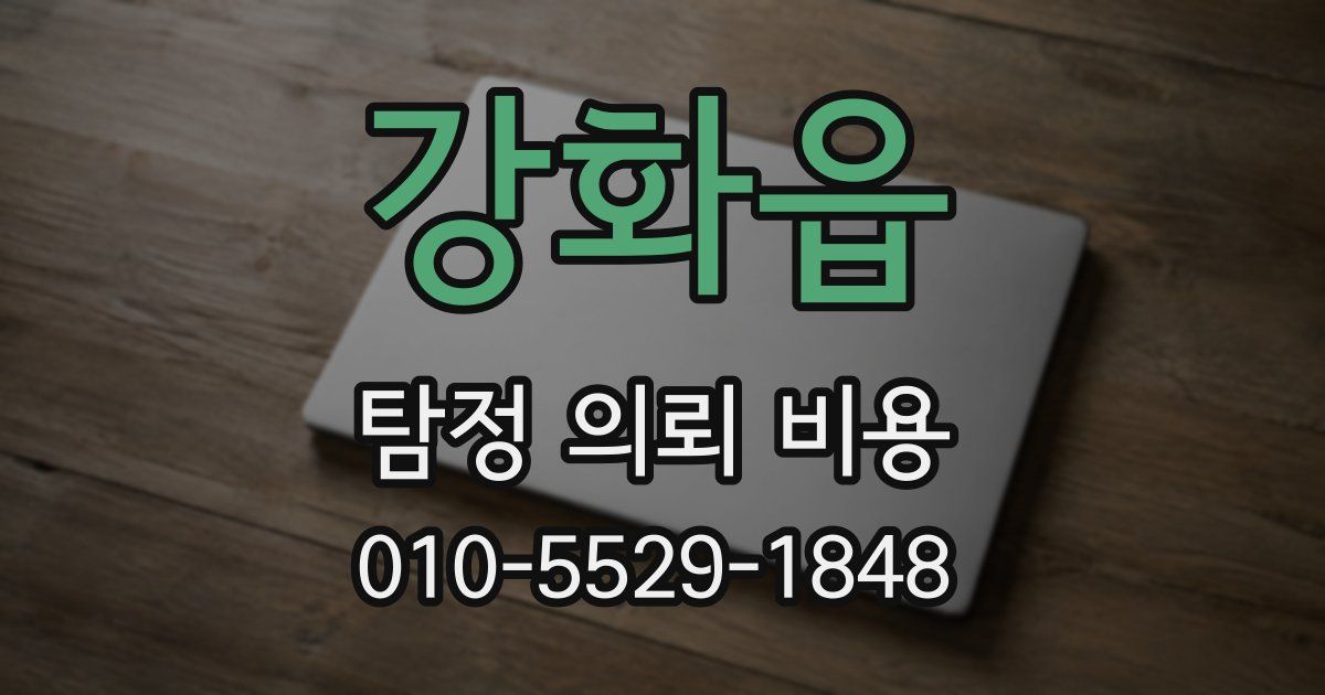 강화읍 탐정 의뢰 비용