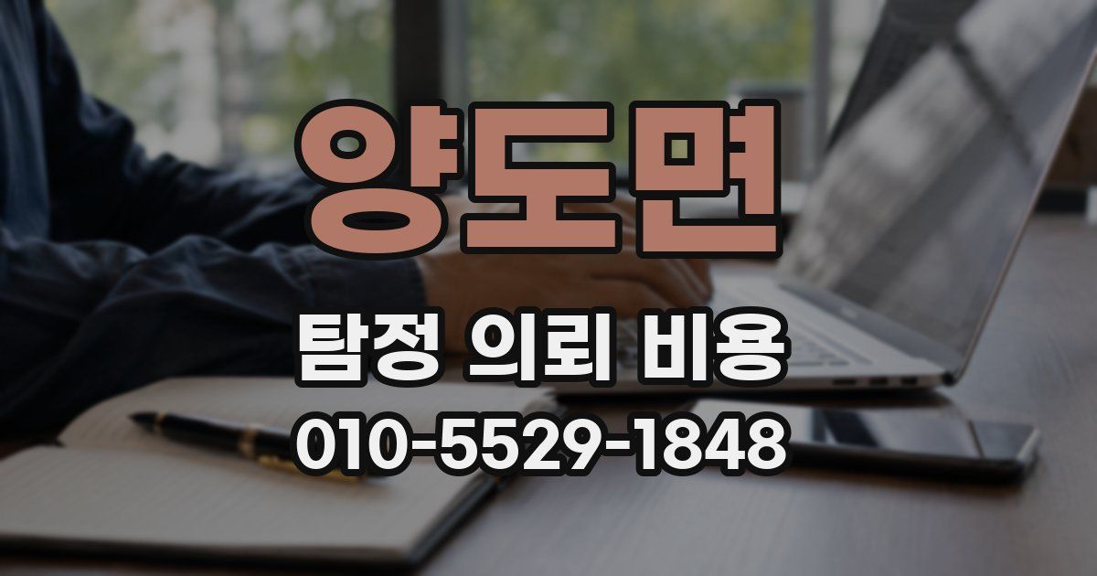 양도면 탐정 의뢰 비용