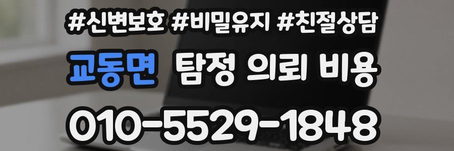 교동면 탐정 의뢰 비용