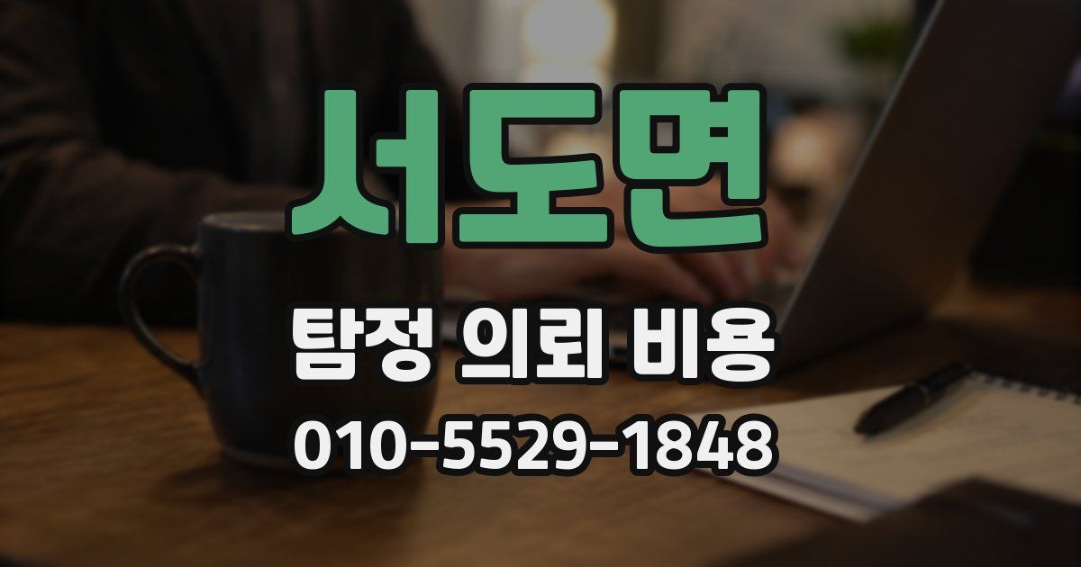 서도면 탐정 의뢰 비용