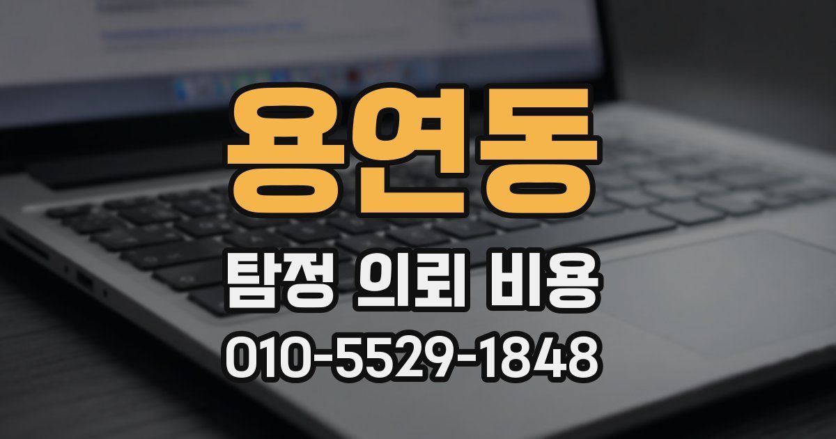 용연동 탐정 의뢰 비용