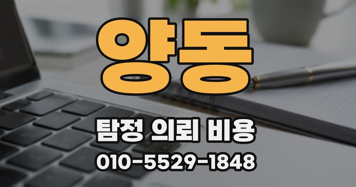양동 탐정 의뢰 비용