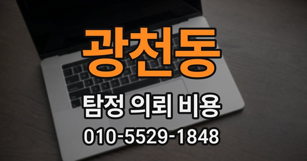 광천동 탐정 의뢰 비용