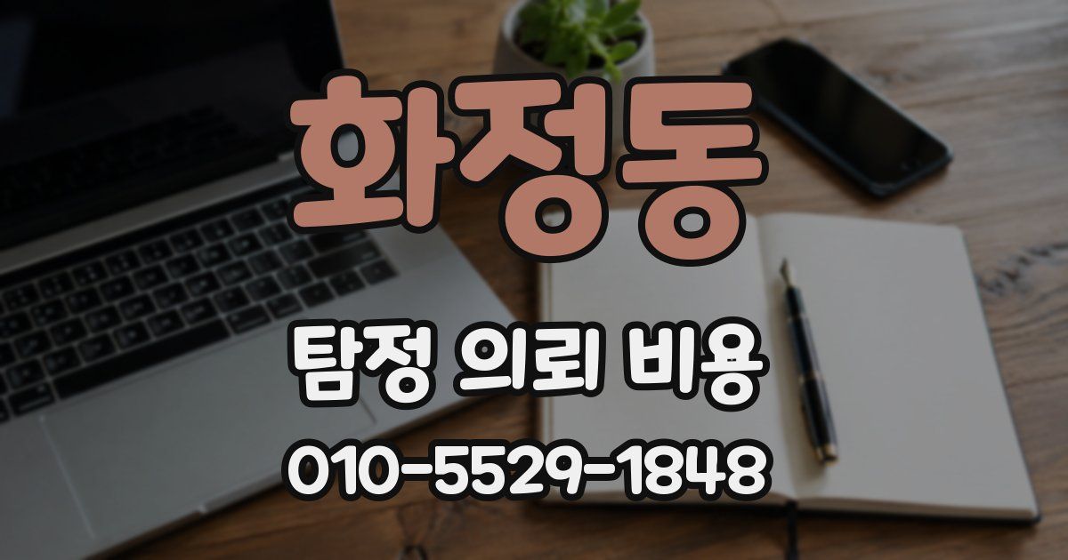 화정동 탐정 의뢰 비용