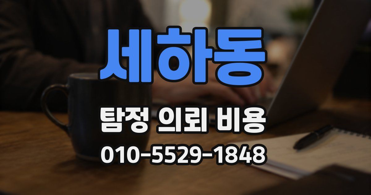 세하동 탐정 의뢰 비용