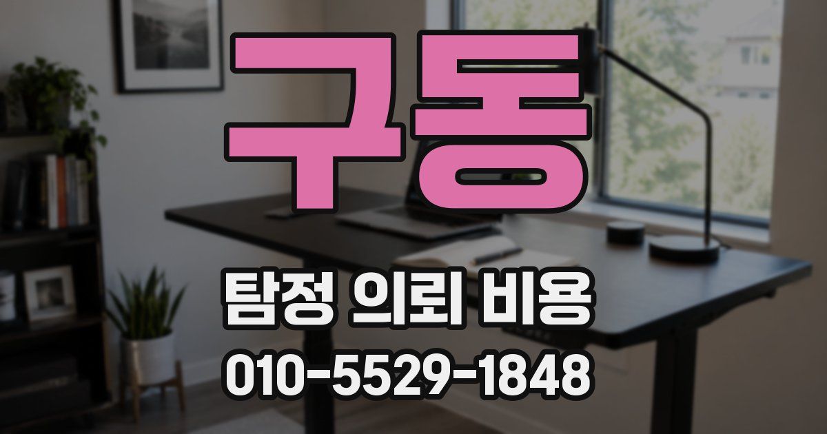 구동 탐정 의뢰 비용
