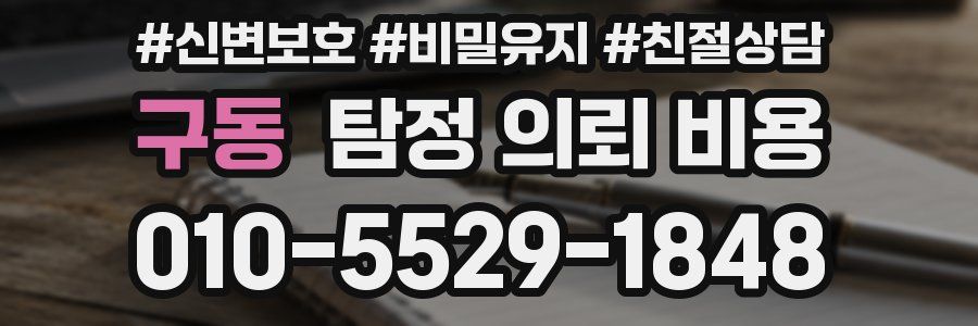 구동 탐정 의뢰 비용