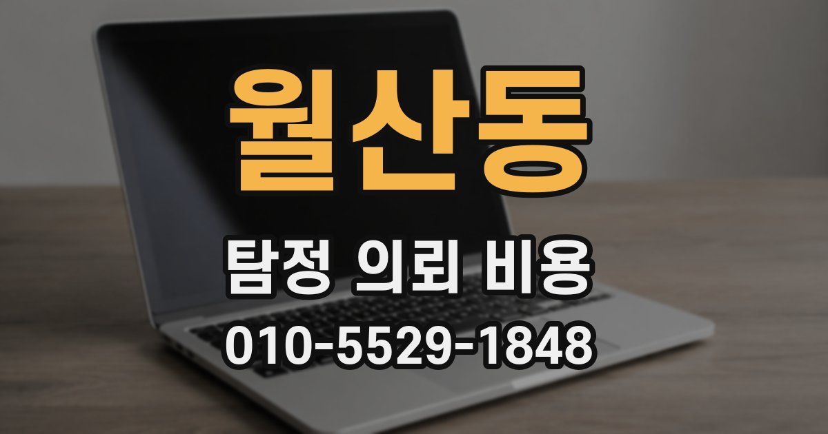 월산동 탐정 의뢰 비용