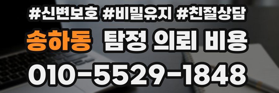 송하동 탐정 의뢰 비용