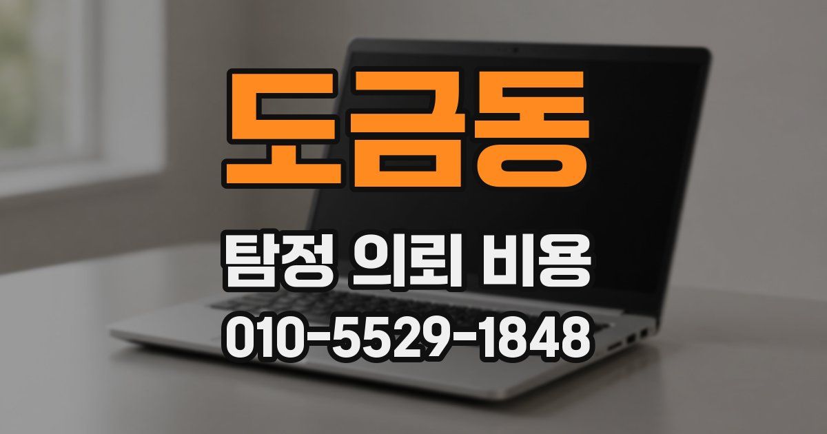 도금동 탐정 의뢰 비용