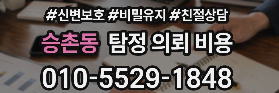 승촌동 탐정 의뢰 비용