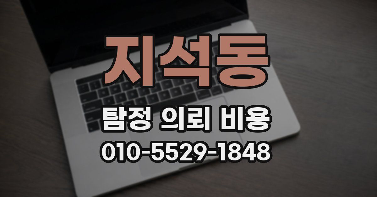 지석동 탐정 의뢰 비용