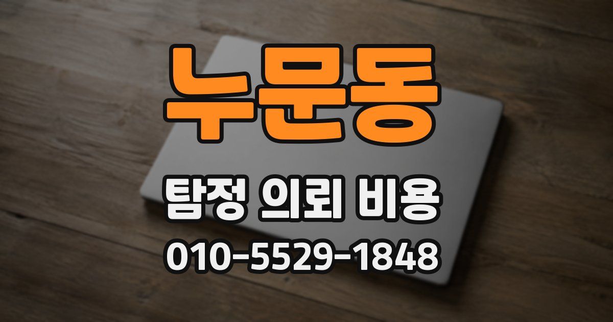 누문동 탐정 의뢰 비용
