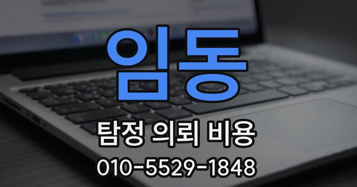 임동 탐정 의뢰 비용