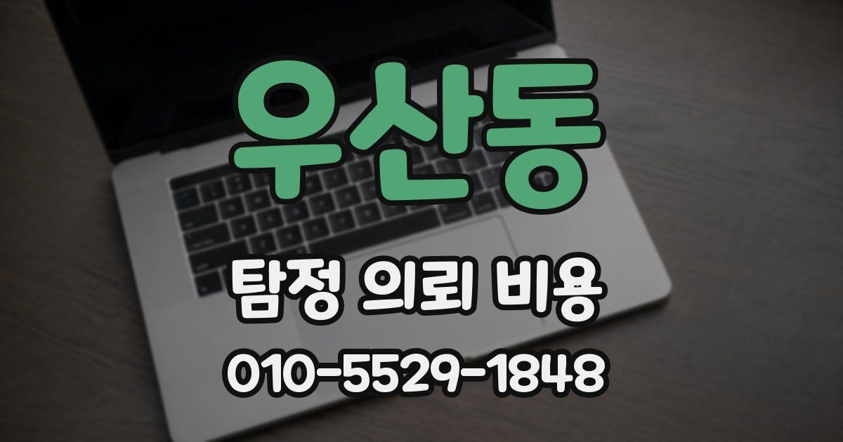 우산동 탐정 의뢰 비용