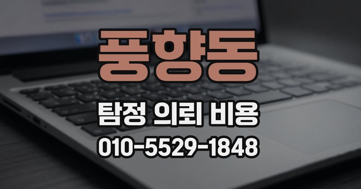 풍향동 탐정 의뢰 비용