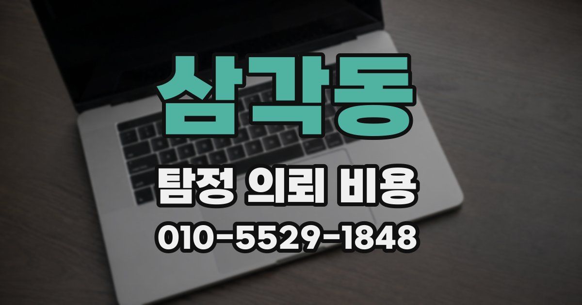 삼각동 탐정 의뢰 비용